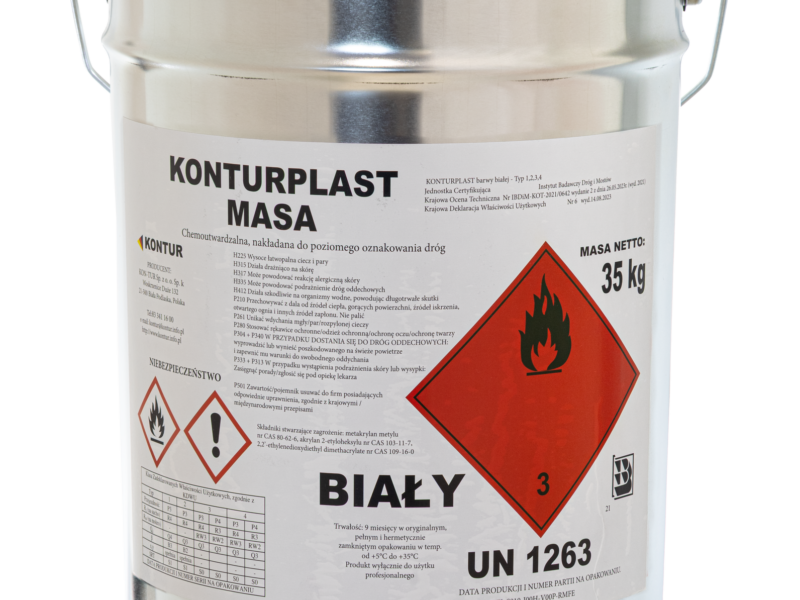 KONTURPLAST biały - biała masa chemoutwardzalna z utwardzaczem